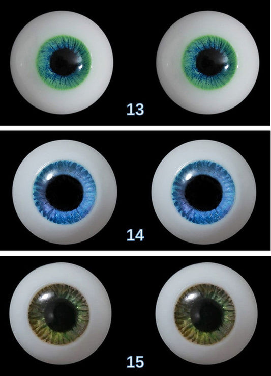 BJD doll resin eyes, glass eyes, 8mm/10mm/12mm/14mm/16mm/18mm, 26 different types, handmade, free shipping - cutebjddolls