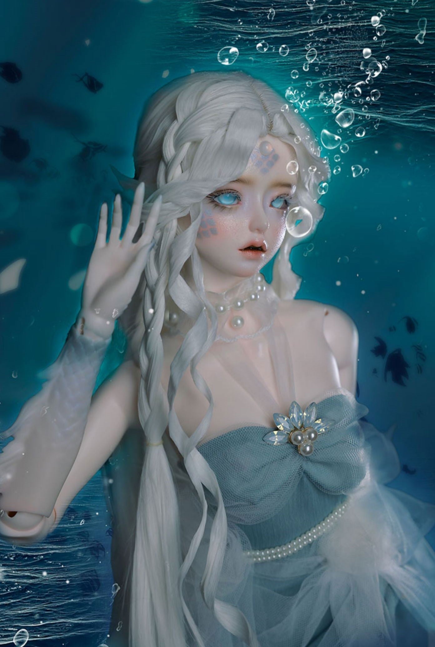 1/3 bjd doll 69cm, Mermaid Hera, full set - cutebjddolls