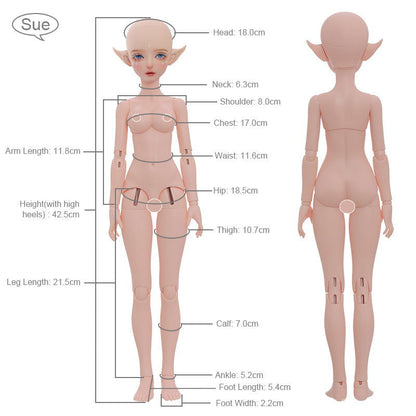 1/4 bjd doll 42.5cm, An, full set - cutebjddolls